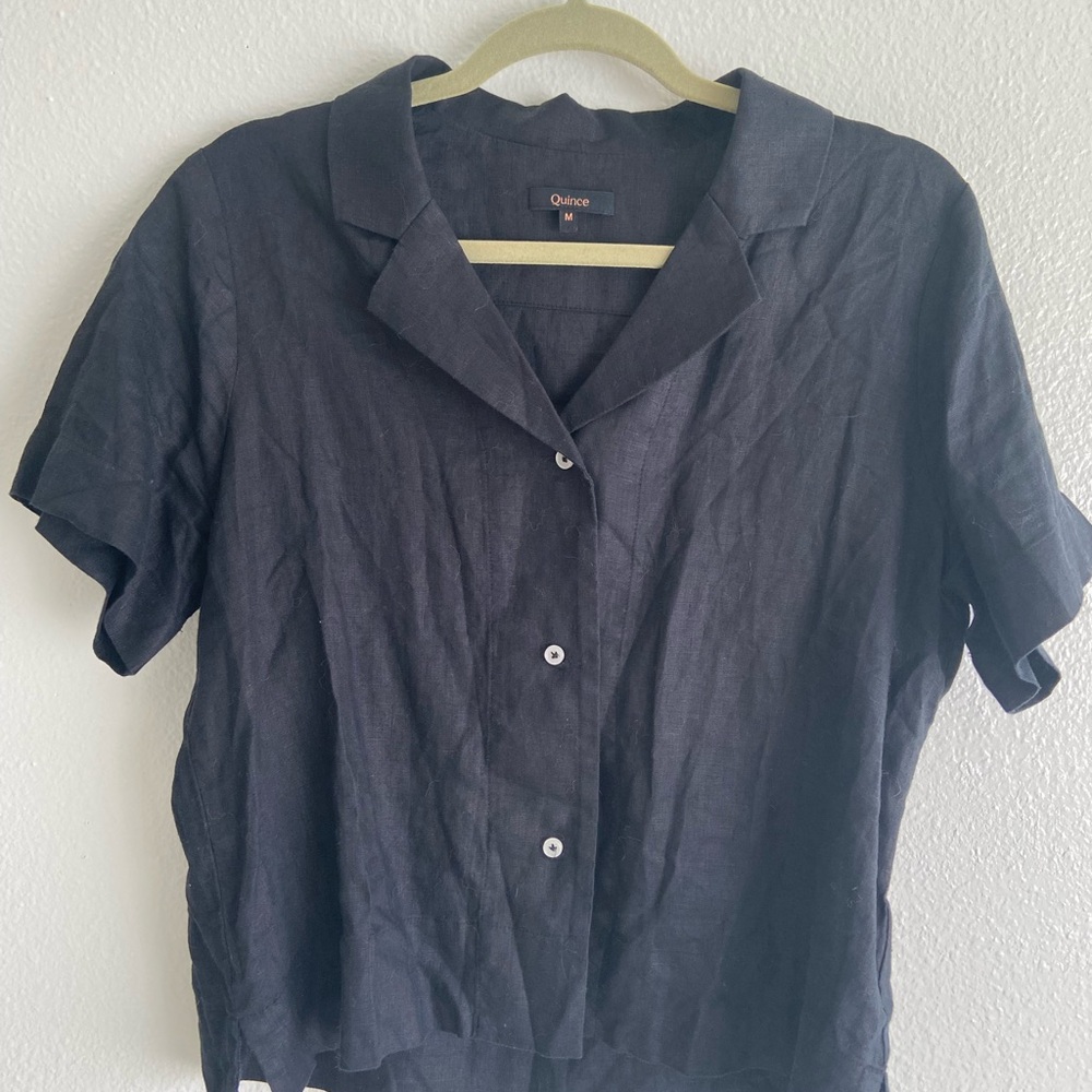 Quince linen button up